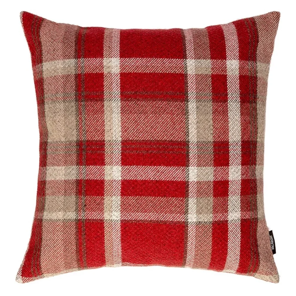 McAlister ‘Highlands’ Red Tartan Plaid Throw Pillow Cover 20x20” (1-Count)